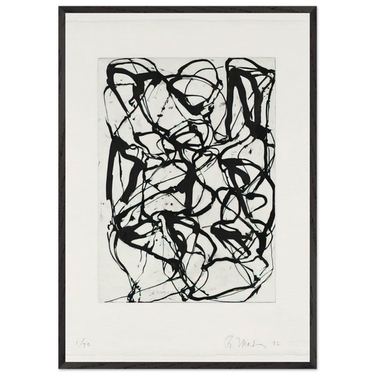 Han Shan Exit - 1992 - Brice Marden Framed Art Print – Black Wooden Frame - Default Title - -Framed Art Print