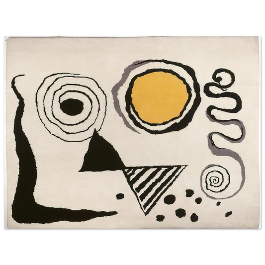 Alexander Calder - CERCLE JAUNE 1953 Fine Art Poster - 13x18 cm / 5x7 inches