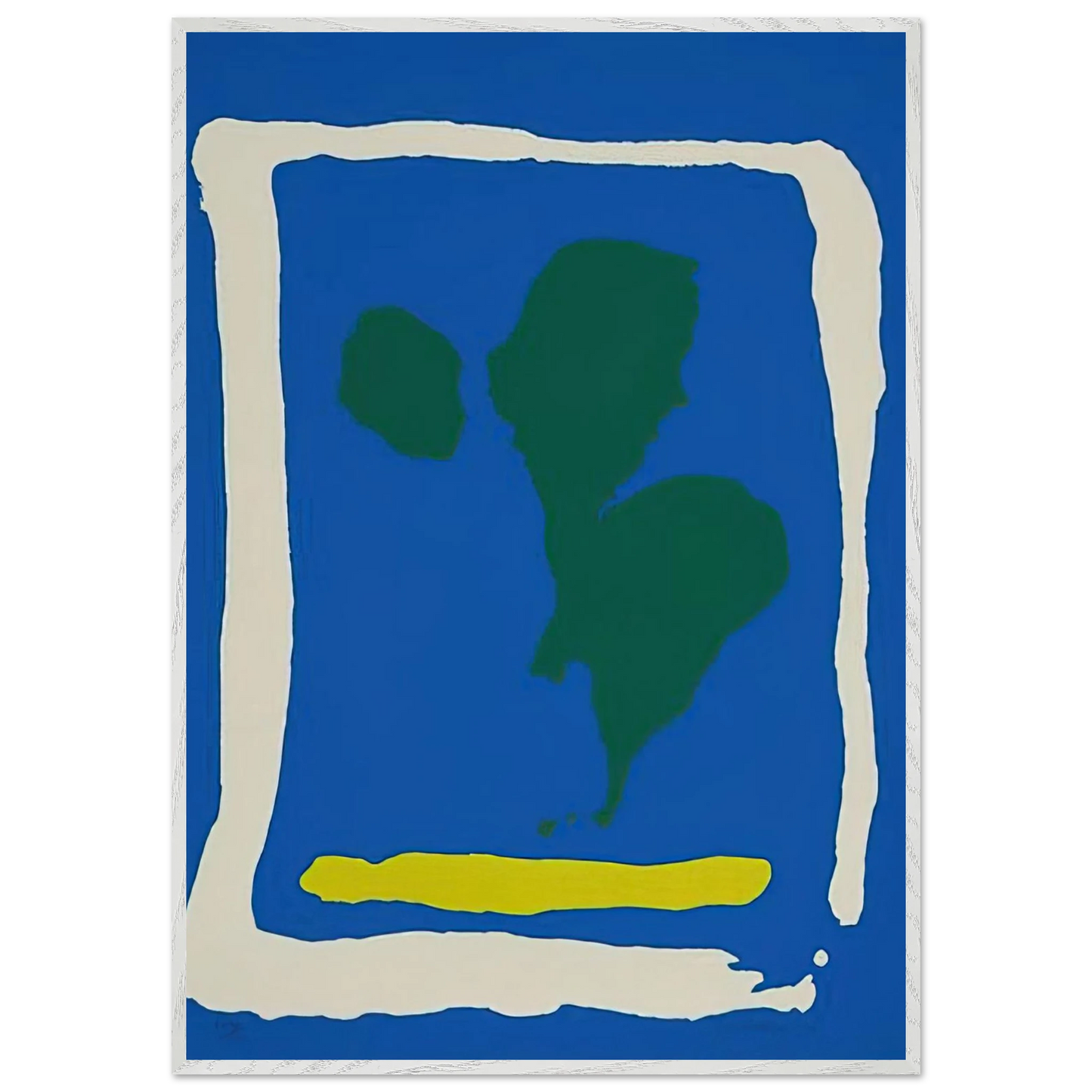 Helen Frankenthaler - Air Frame - 1965 Wall art - 30x40 cm / 12x16 inches - Premium Wooden Framed Poster With Fine Art Paper - Wood frame