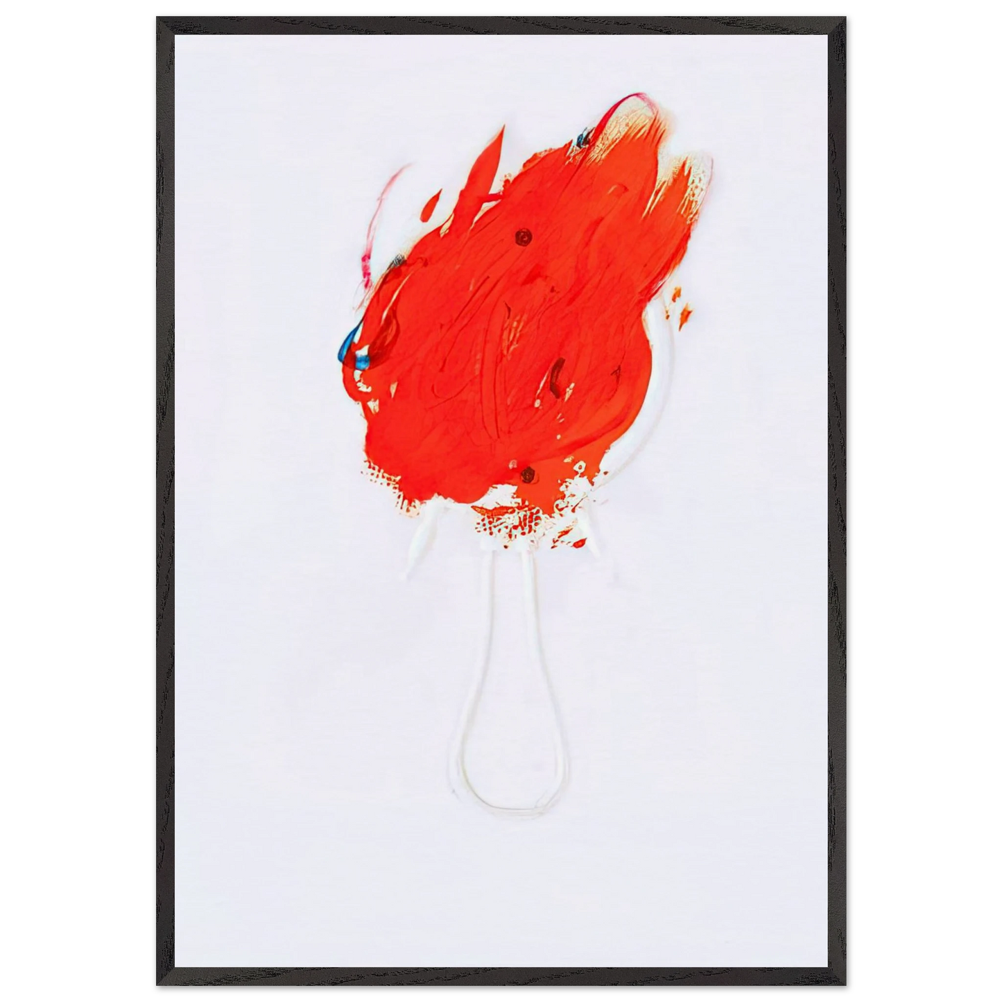 UNTITLED FLAME AND MIRROR 1967 - Antoni Tapies Framed Art Print – Black Wooden Frame - Default Title - -Framed Art Print
