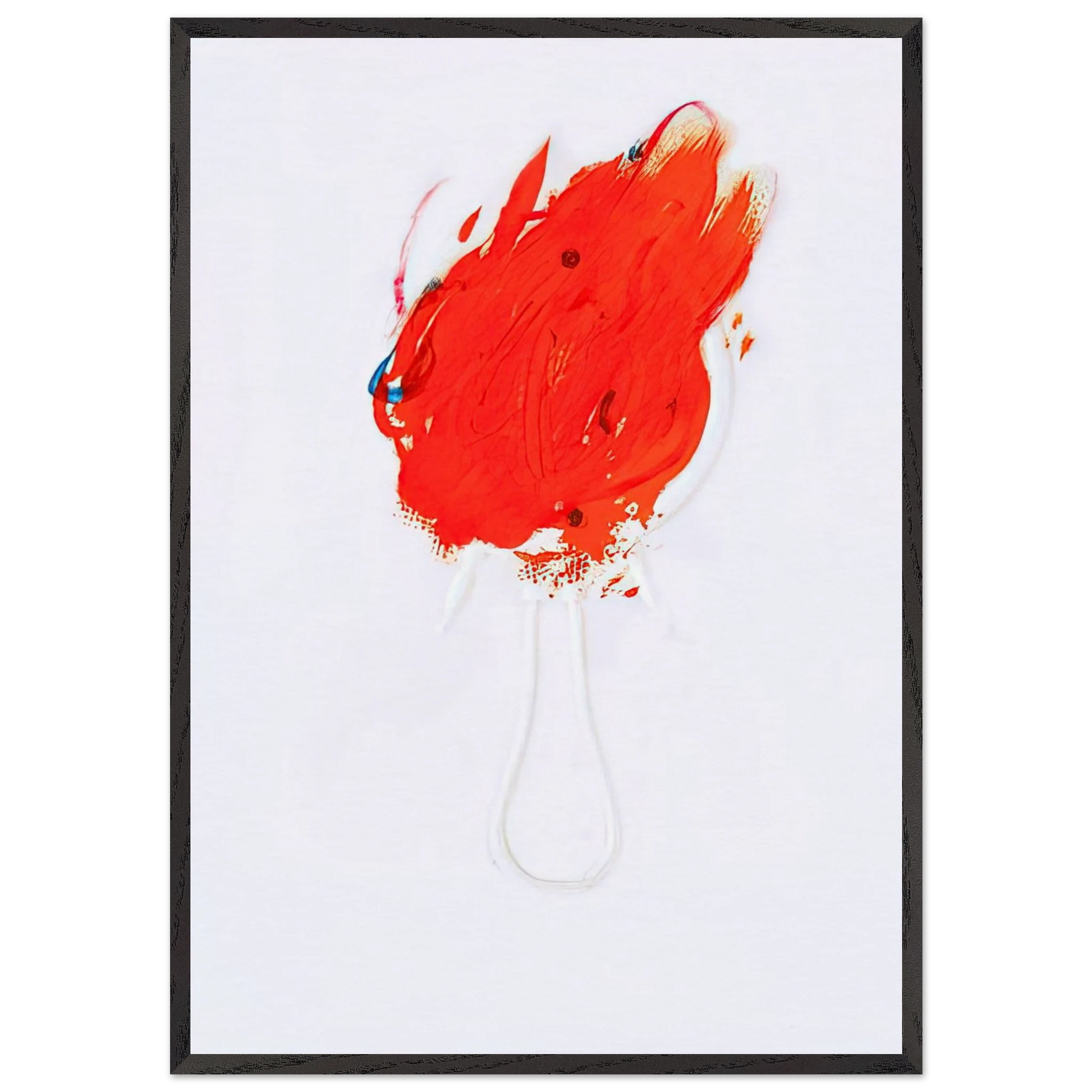 UNTITLED FLAME AND MIRROR 1967 - Antoni Tapies Framed Art Print – Black Wooden Frame - Default Title - -Framed Art Print