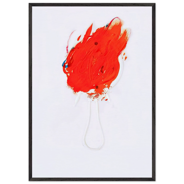 UNTITLED FLAME AND MIRROR 1967 - Antoni Tapies 70x100 cm / 28x40 inches Framed Art Print – Black Wooden Frame