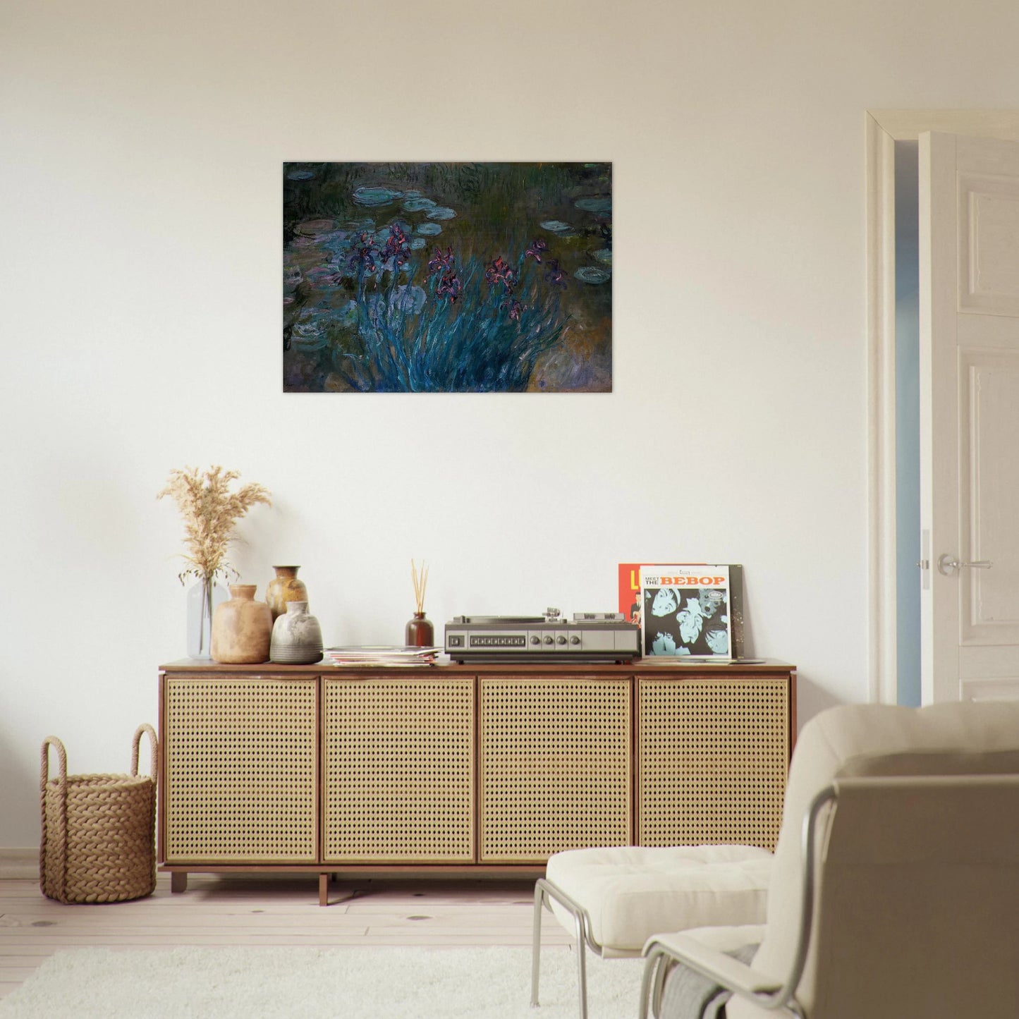 Irises and Water-Lilies - claude monet Brushed Aluminum Print - 70x100 cm / 28x40 inches | claude monet Aluminum Print | claude monet Prints
