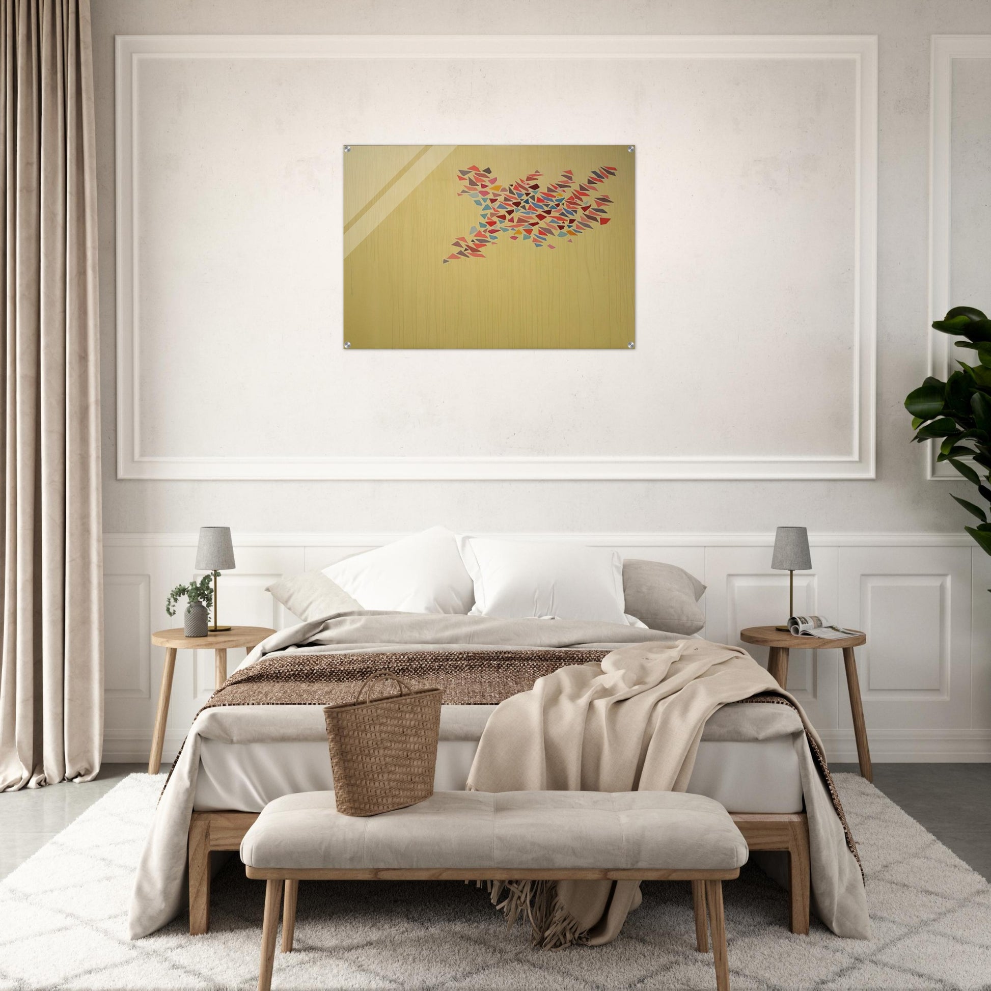 Colors on Pale Yellow - 1975 - Robert Goodnough Acrylic Print - 70x100 cm / 28x40″ inches | Robert Goodnough Wall Art | Robert Goodnough Prints