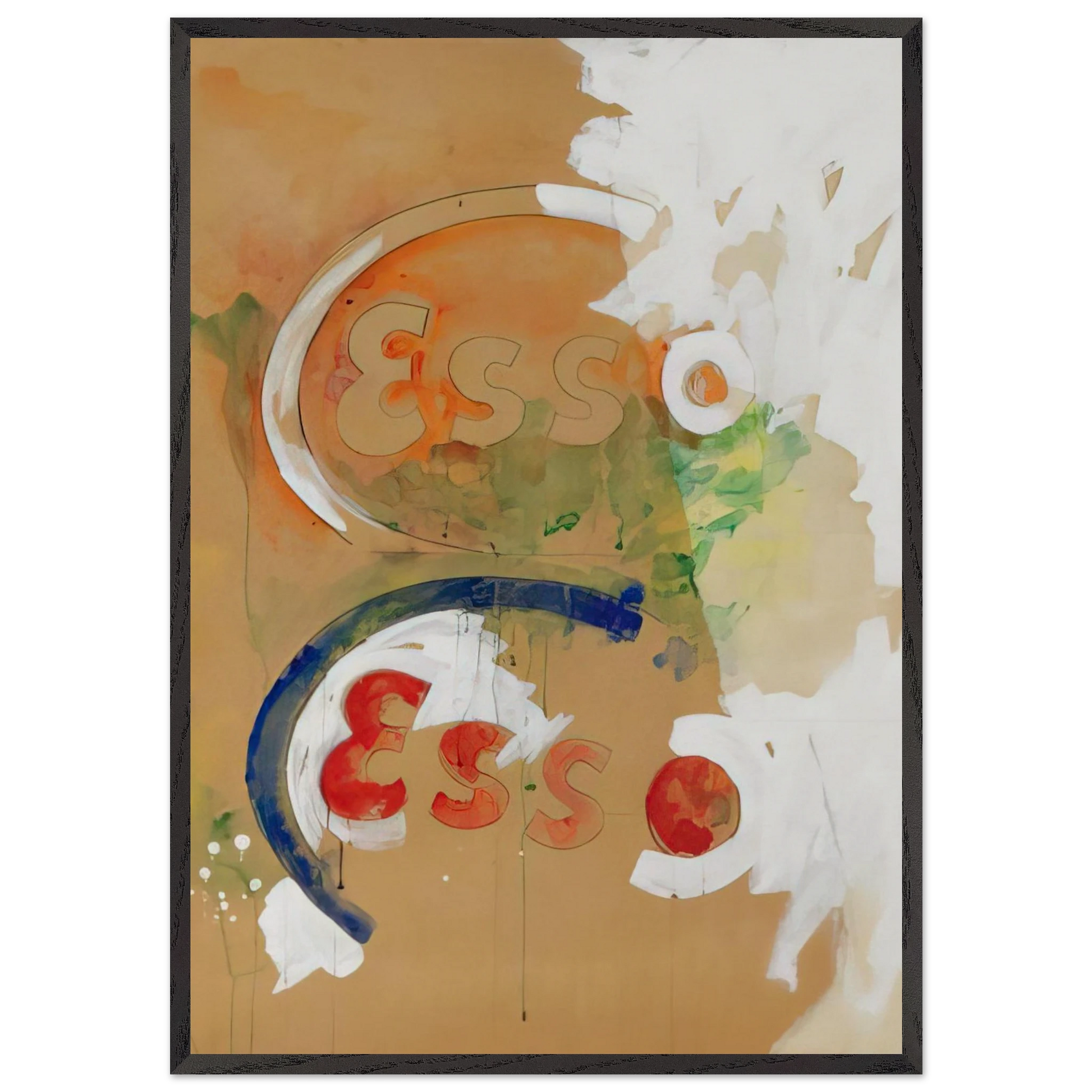 Segni di energia - Pop Art - Mario Schifano Framed Art Print – Black Wooden Frame - Default Title - -Framed Art Print