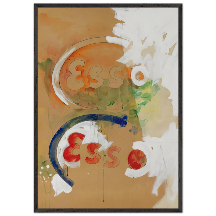 Segni di energia - Pop Art - Mario Schifano 70x100 cm / 28x40 inches Framed Art Print – Black Wooden Frame