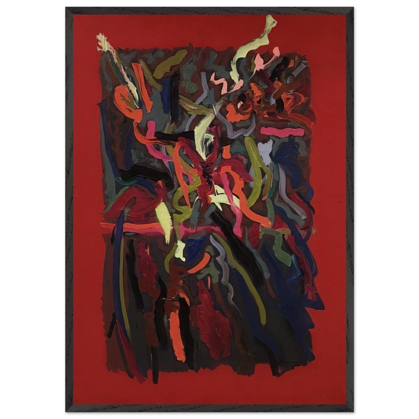 Untitled - 1963 N9 - John Ferren Framed Art Print – Black Wooden Frame - Default Title - -Framed Art Print