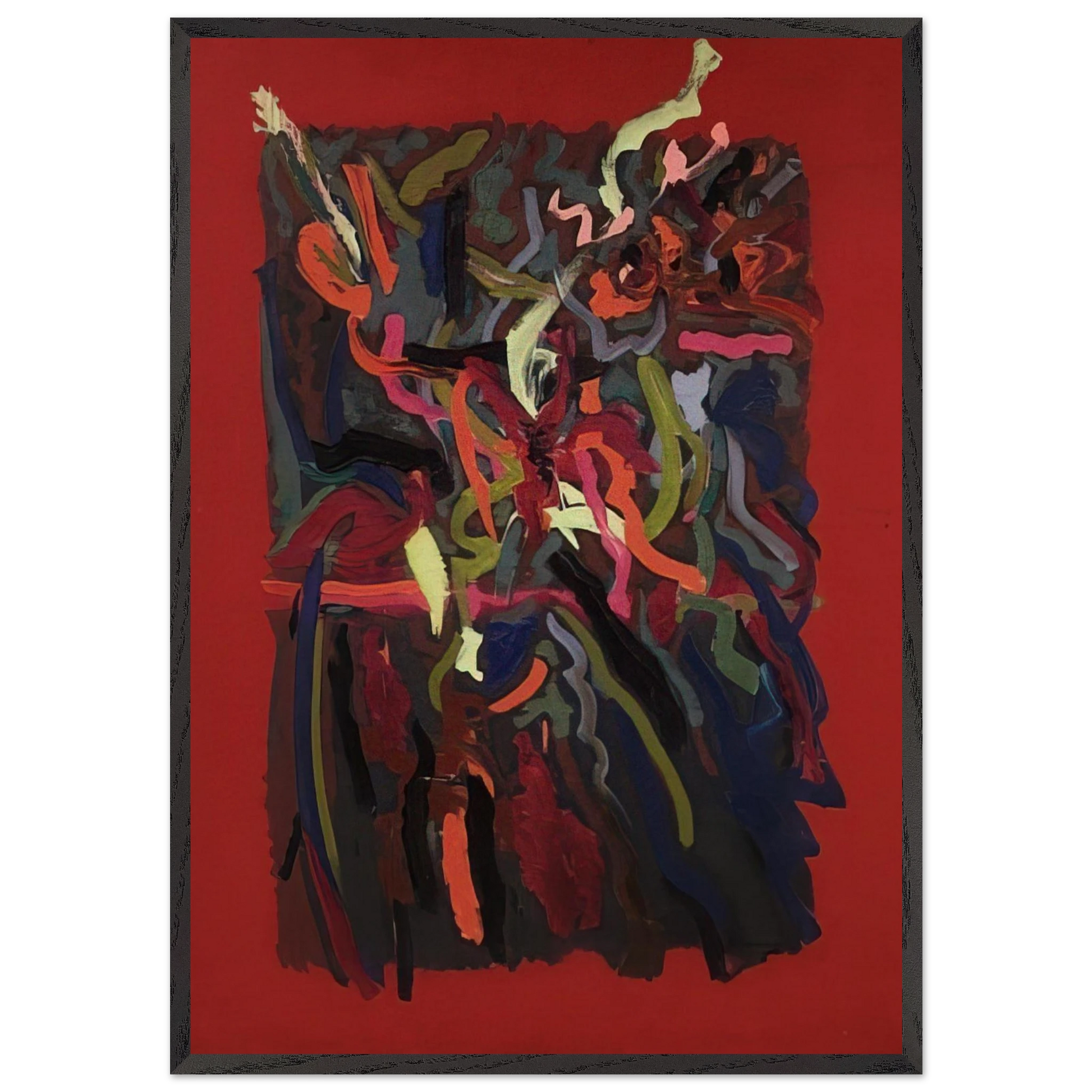 Untitled - 1963 N9 - John Ferren Framed Art Print – Black Wooden Frame - Default Title - -Framed Art Print