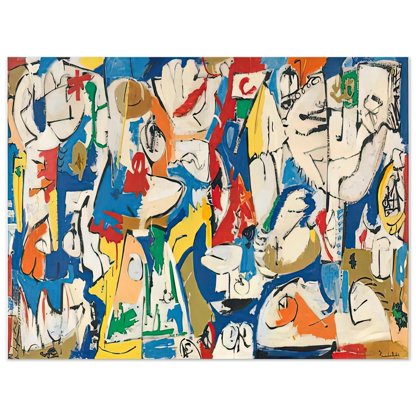 Helen Frankenthaler - The Jugglers, 1951- Wall Art - 21x29.7 cm / 8x12" - Fine Art Poster - -