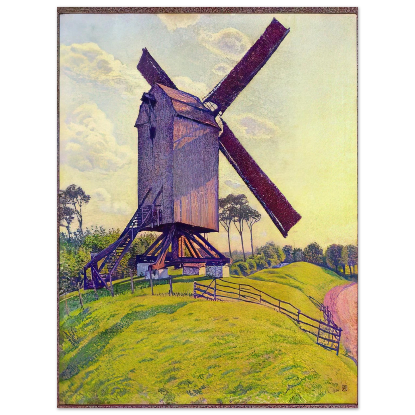 Theo van Rysselberghe - THE MILL AT KELF 1894 Fine Art Poster - Default Title