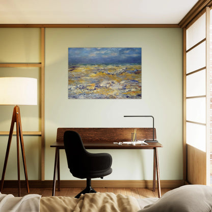 Seascape near berneval - Pierre-Auguste Renoir Brushed Aluminum Print - 70x100 cm / 28x40 inches | Pierre-Auguste Renoir Aluminum Print | Pierre-Auguste Renoir Prints