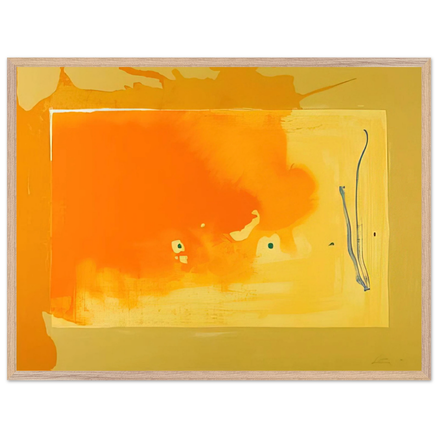 Helen Frankenthaler - Bilbao - 1998 Wall art - 30x40 cm / 12x16 inches - Premium Wooden Framed Poster With Fine Art Paper - Black frame