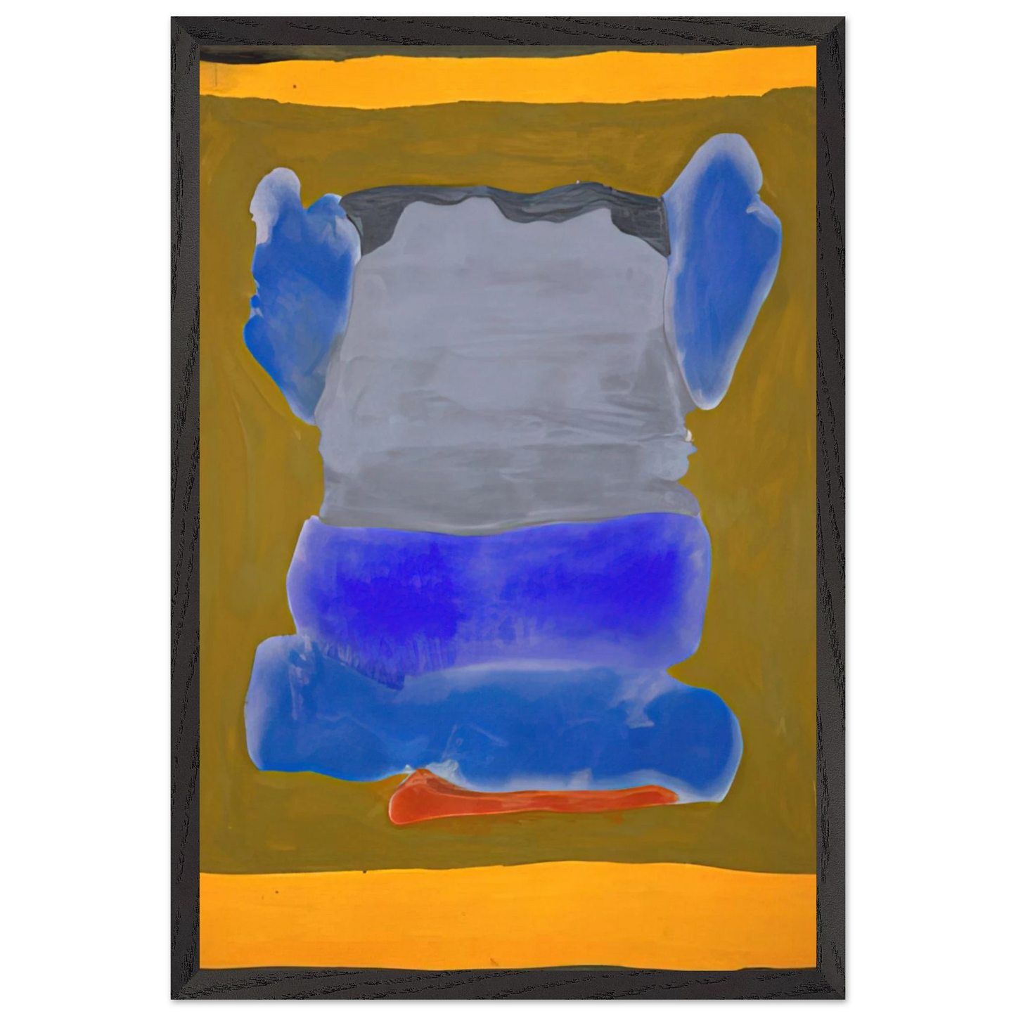 Helen Frankenthaler - Buddha s Court - 1964 Wall art - 20x25 cm / 8x10 inches - Premium Wooden Framed Poster With Fine Art Paper - Black frame