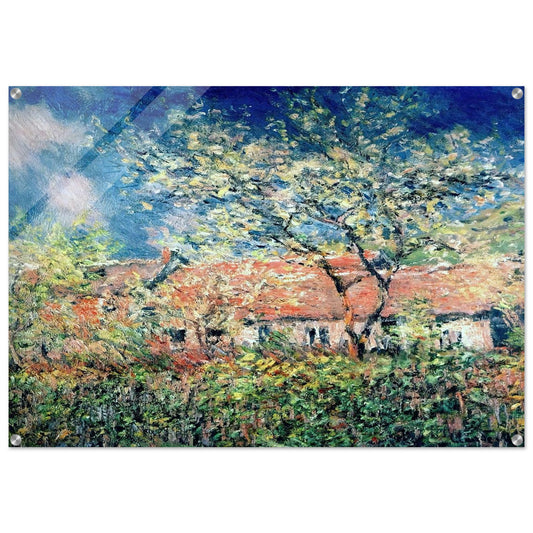Springtime at Giverny - claude monet Acrylic Print - 70x100 cm / 28x40″ inches