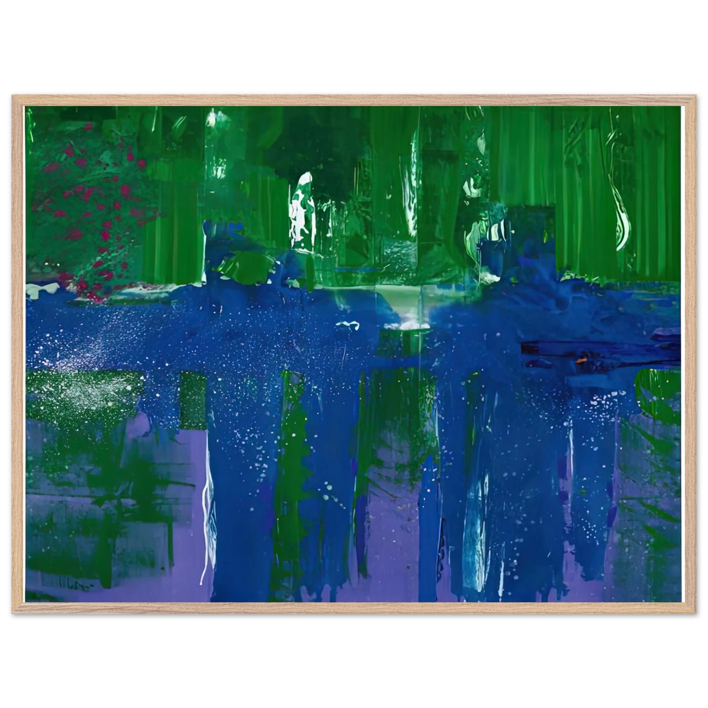Helen Frankenthaler - Grotto, 1990- Wall Art - 21x29.7 cm / 8x12" - Premium Wooden Framed Poster With Fine Art Paper - White frame