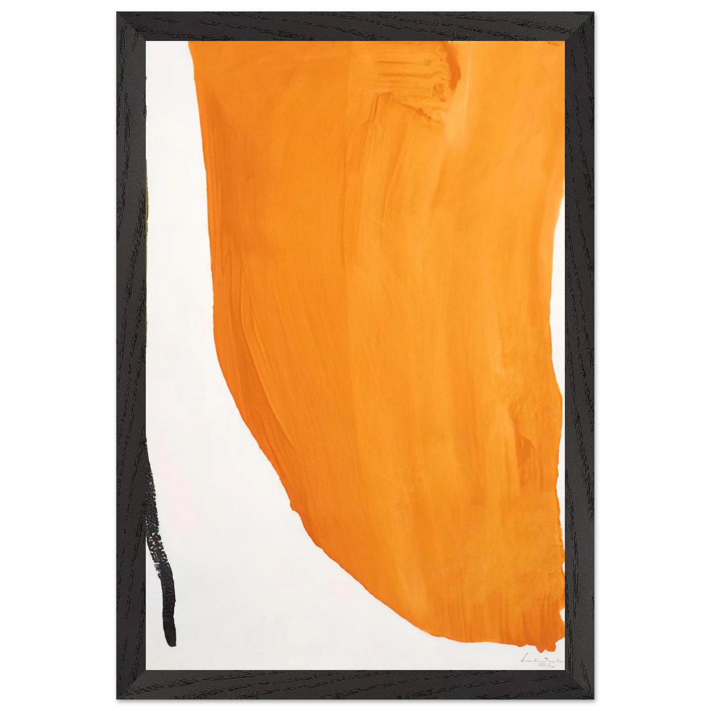 Helen Frankenthaler - Orange Downpour - 1970 Wall art - A3 (29.7 x 42  cm) - Premium Wooden Framed Poster With Fine Art Paper - White frame