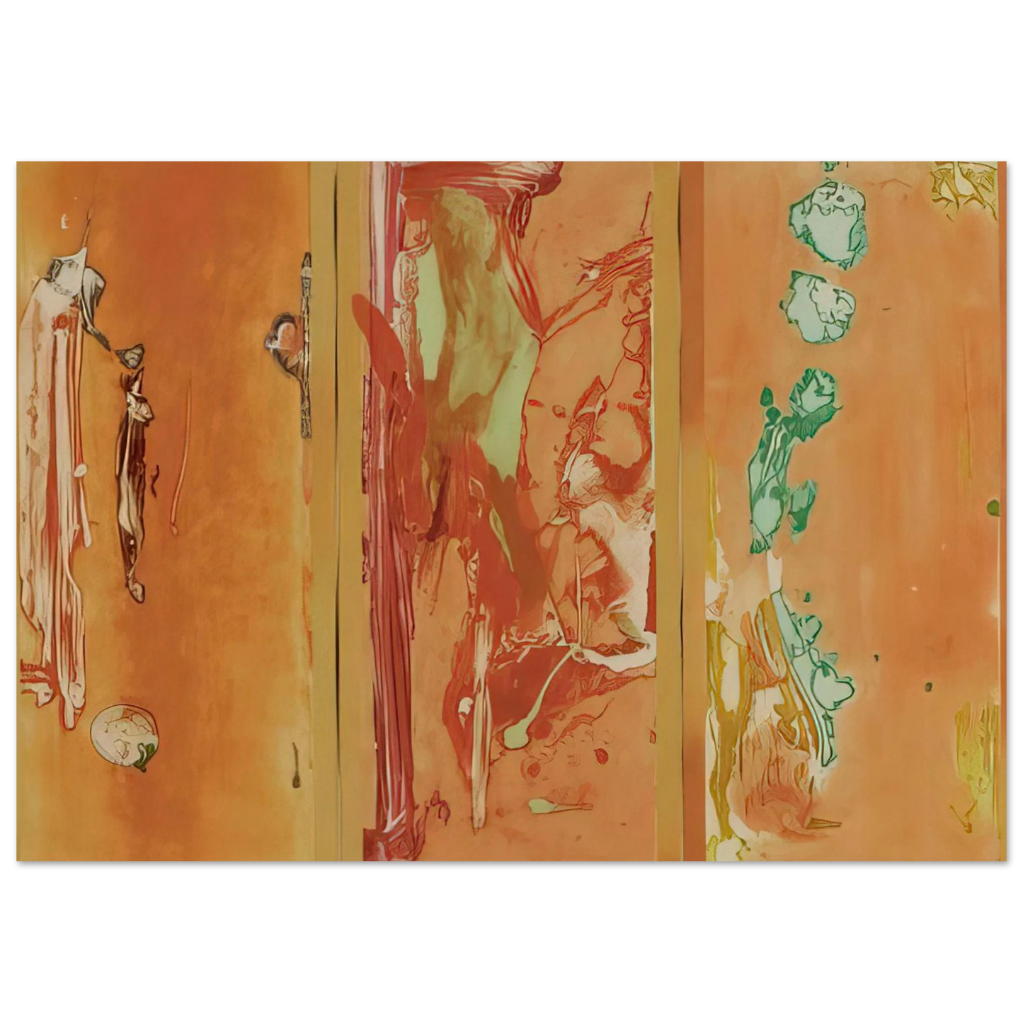 Helen Frankenthaler - Gateway - 1988 Wall art - A2 (42 x 59.4  cm) - Premium Wooden Framed Poster With Fine Art Paper - Wood frame