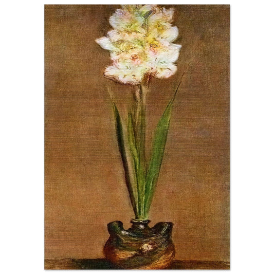 Gladiolus - claude monet Brushed Aluminum Print - 70x100 cm / 28x40 inches | claude monet Aluminum Print | claude monet Prints