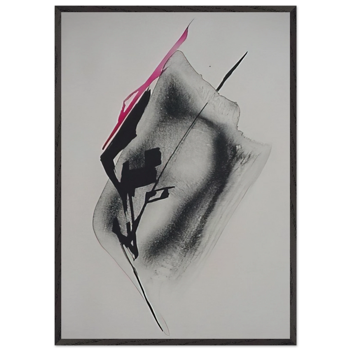 Transparent Shadow - Abstract Expressionism - Toko Shinoda 70x100 cm / 28x40 inches Framed Art Print – Black Wooden Frame