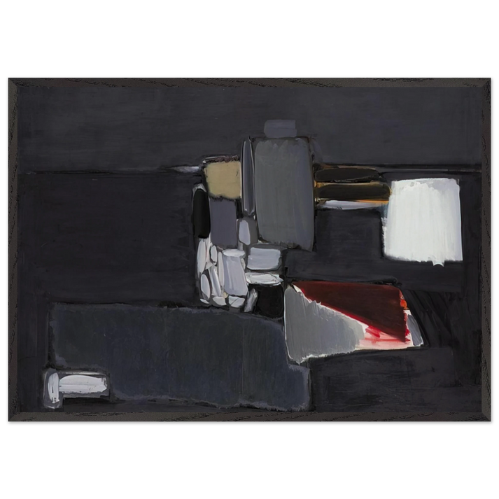 Nature morte en gris - 1955 - Nicolas de Stael 70x100 cm / 28x40 inches Framed Art Print – Black Wooden Frame