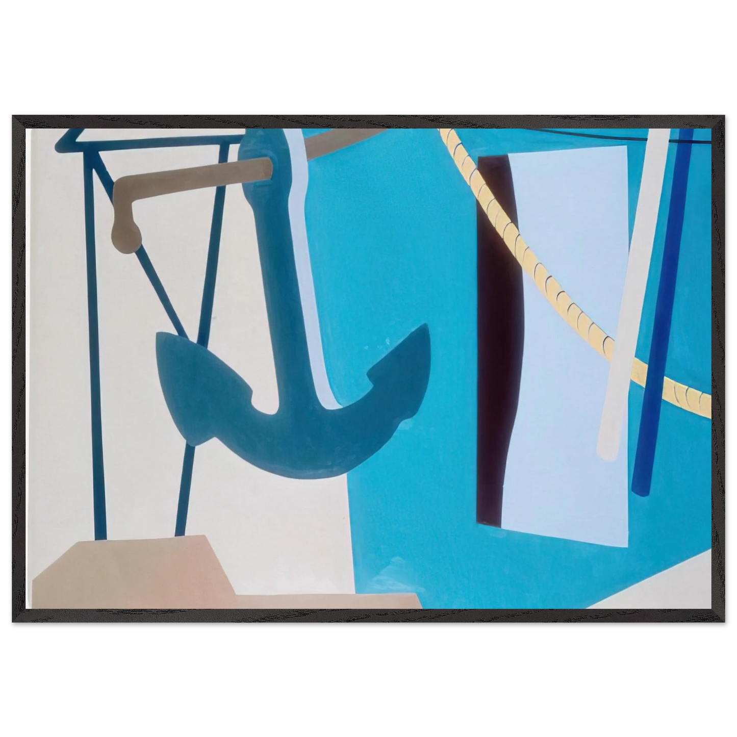 Nassau 5 - 1967 - Ralston Crawford Framed Art Print – Black Wooden Frame - Default Title - -Framed Art Print