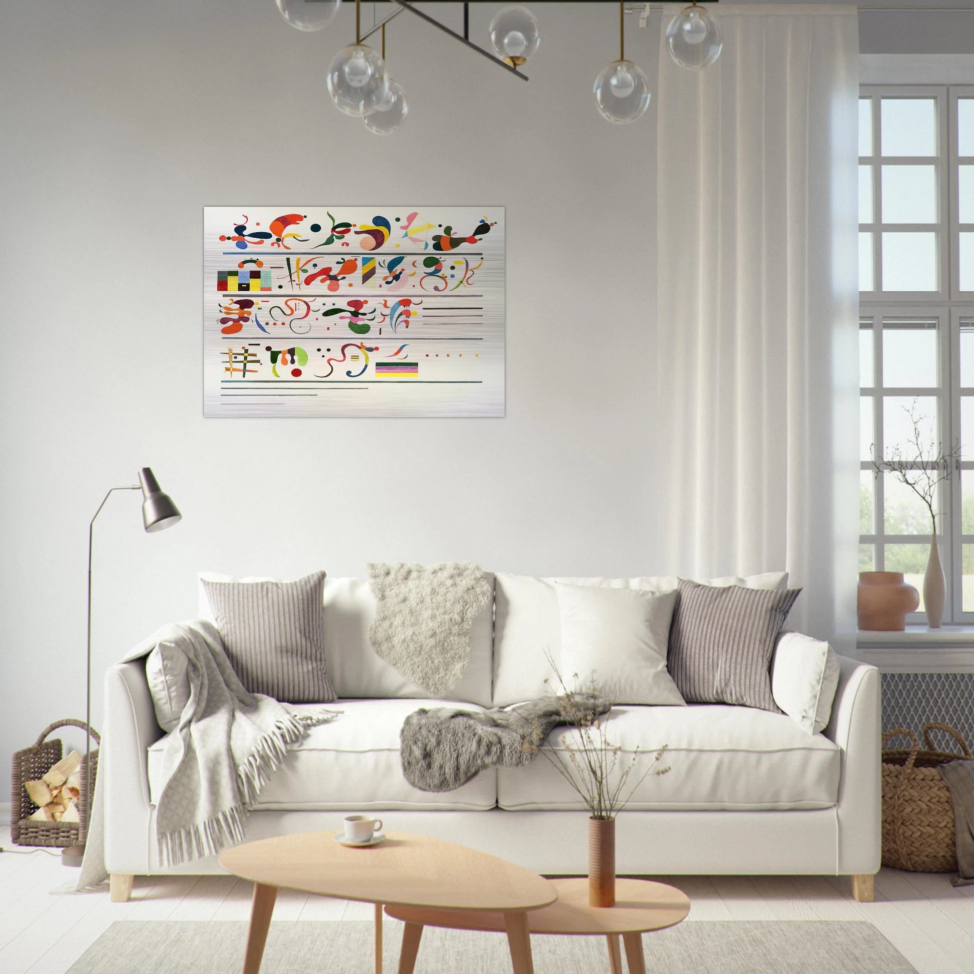 SUCCESSION 1935 - Wassily Kandinsky Brushed Aluminum Print - 70x100 cm / 28x40 inches | Wassily Kandinsky Aluminum Print | Wassily Kandinsky Prints
