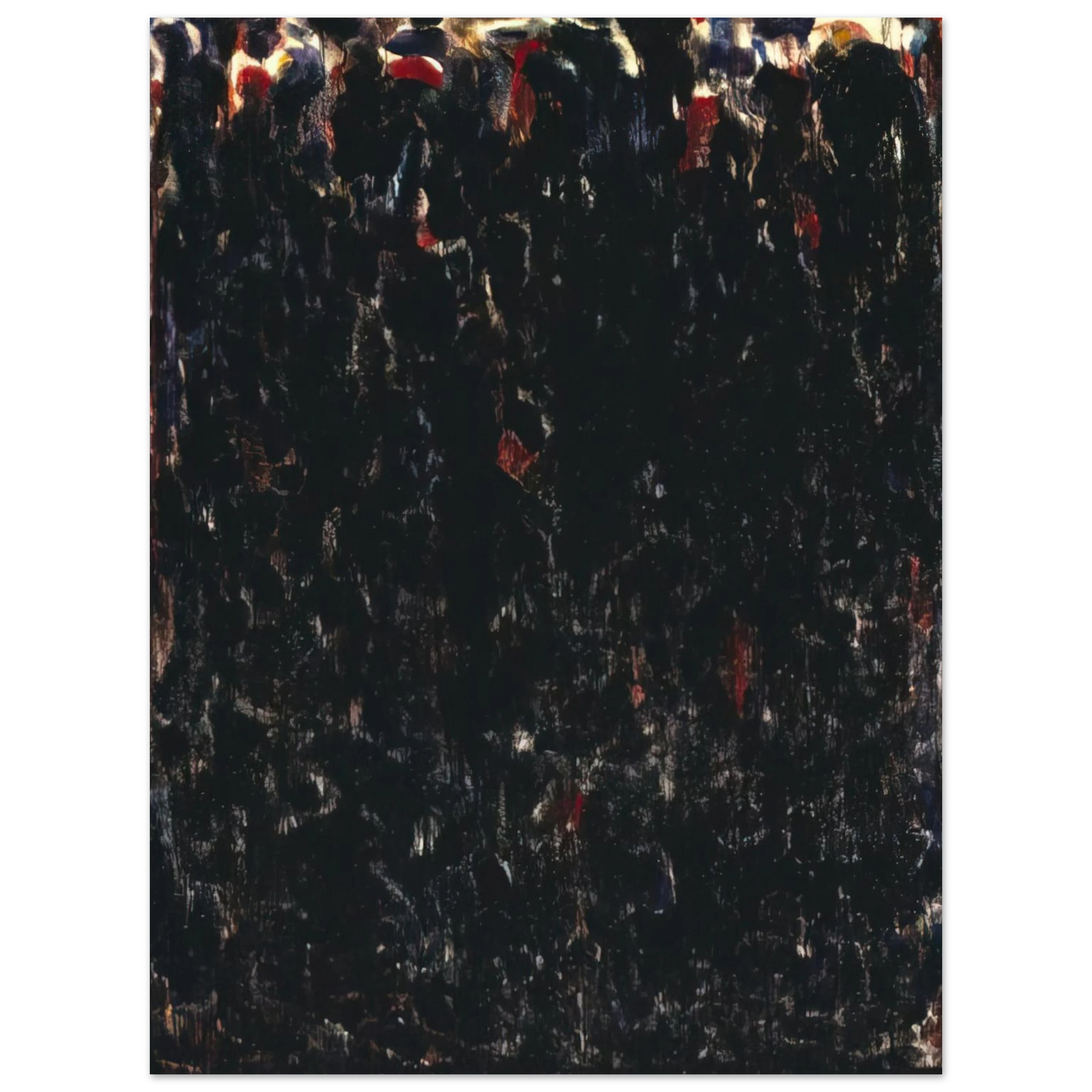 Sam Francis - Untitled  Black Clouds  Fine Art Poster - Default Title