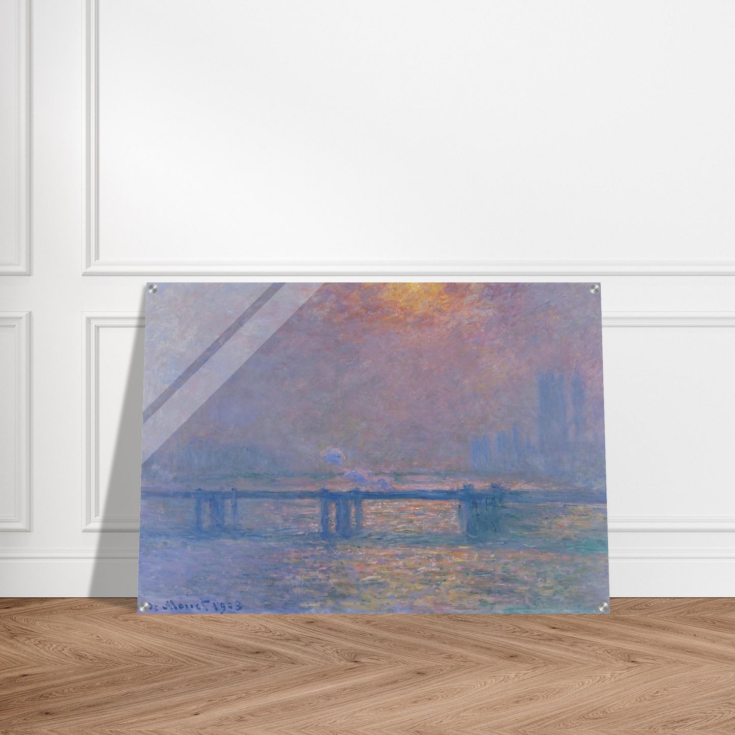 Charing Cross Bridge, The Thames - claude monet Acrylic Print - 70x100 cm / 28x40″ inches