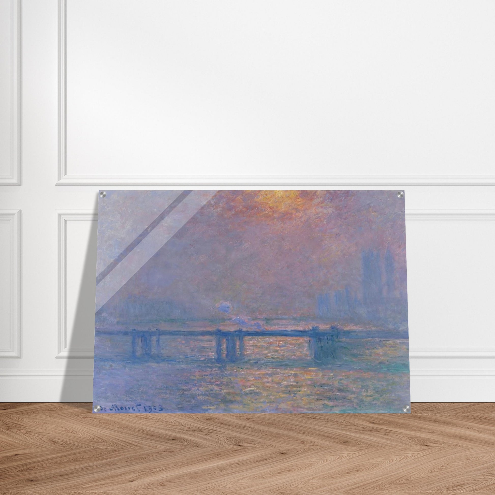 Charing Cross Bridge, The Thames - claude monet Acrylic Print - 70x100 cm / 28x40″ inches