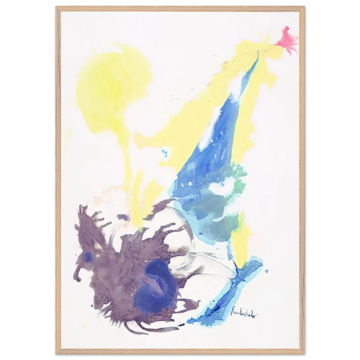 Helen Frankenthaler - Moving Day - 1961 Wall art - A1 (59.4 x 84.1  cm) - Premium Wooden Framed Poster With Fine Art Paper - Wood frame