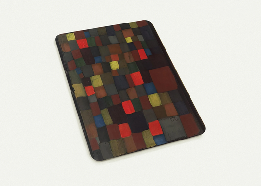 ABSTRACT COLOUR HARMONY IN SQUARES WITH VERMILLION ACCENTS 1924 By Paul Klee Pack of 10 Post Cards | Paul Klee Post Cards | A6 (10.5 x 14.8 cm) - 4.1 x 5.8 inches