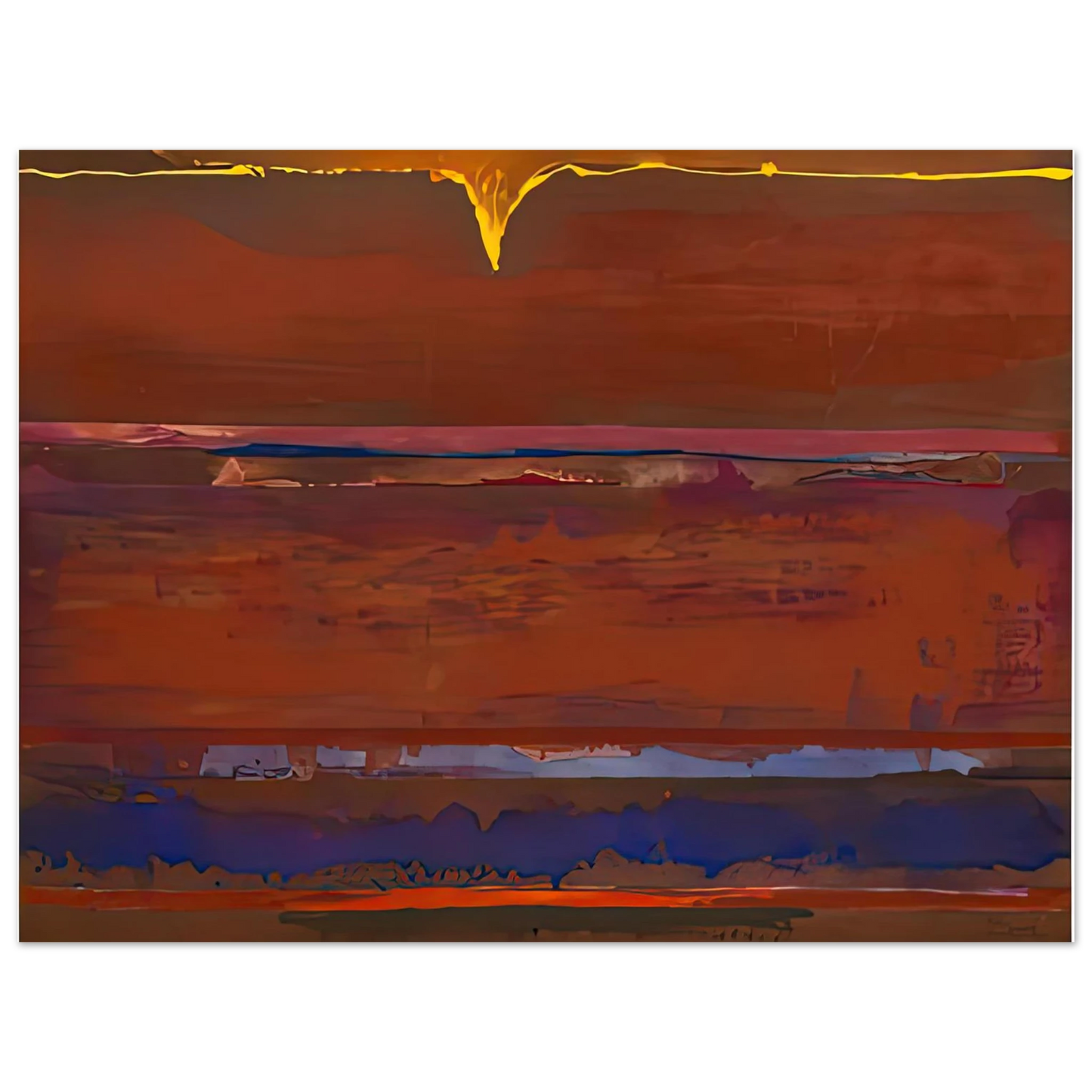 Helen Frankenthaler - Desert Pulse, 1991- Wall Art - 21x29.7 cm / 8x12" - Fine Art Poster - -