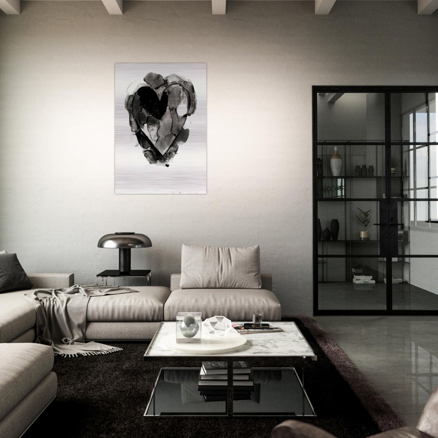 WELCOME HOME RARE BIRDS 1969 - Jim Dine Brushed Aluminum Print - 70x100 cm / 28x40 inches | Jim Dine Aluminum Print | Jim Dine Prints