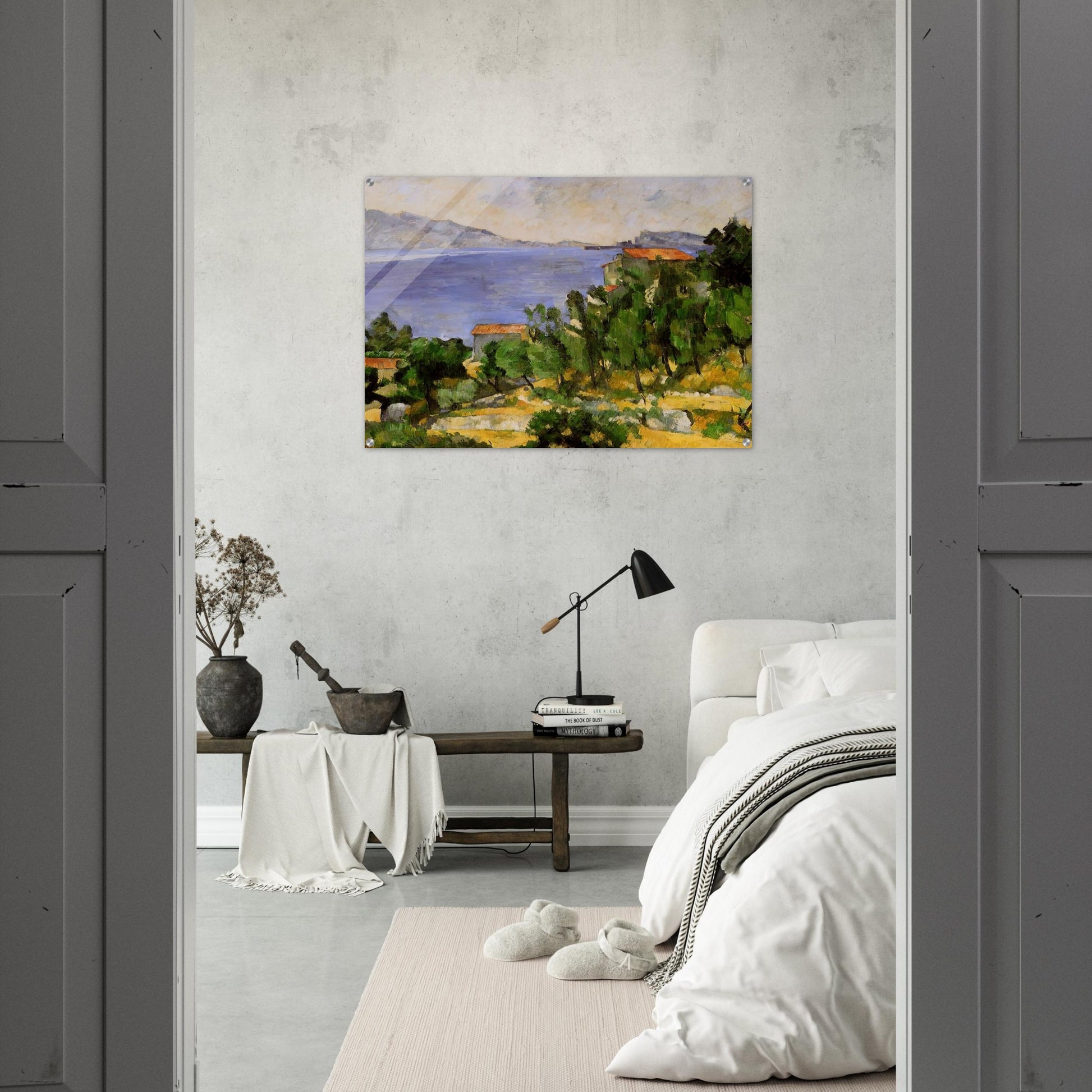 The Bay of L'Estaque from the East - Paul Cézanne Acrylic Print - 70x100 cm / 28x40″ inches | Paul Cézanne Wall Art | Paul Cézanne Prints