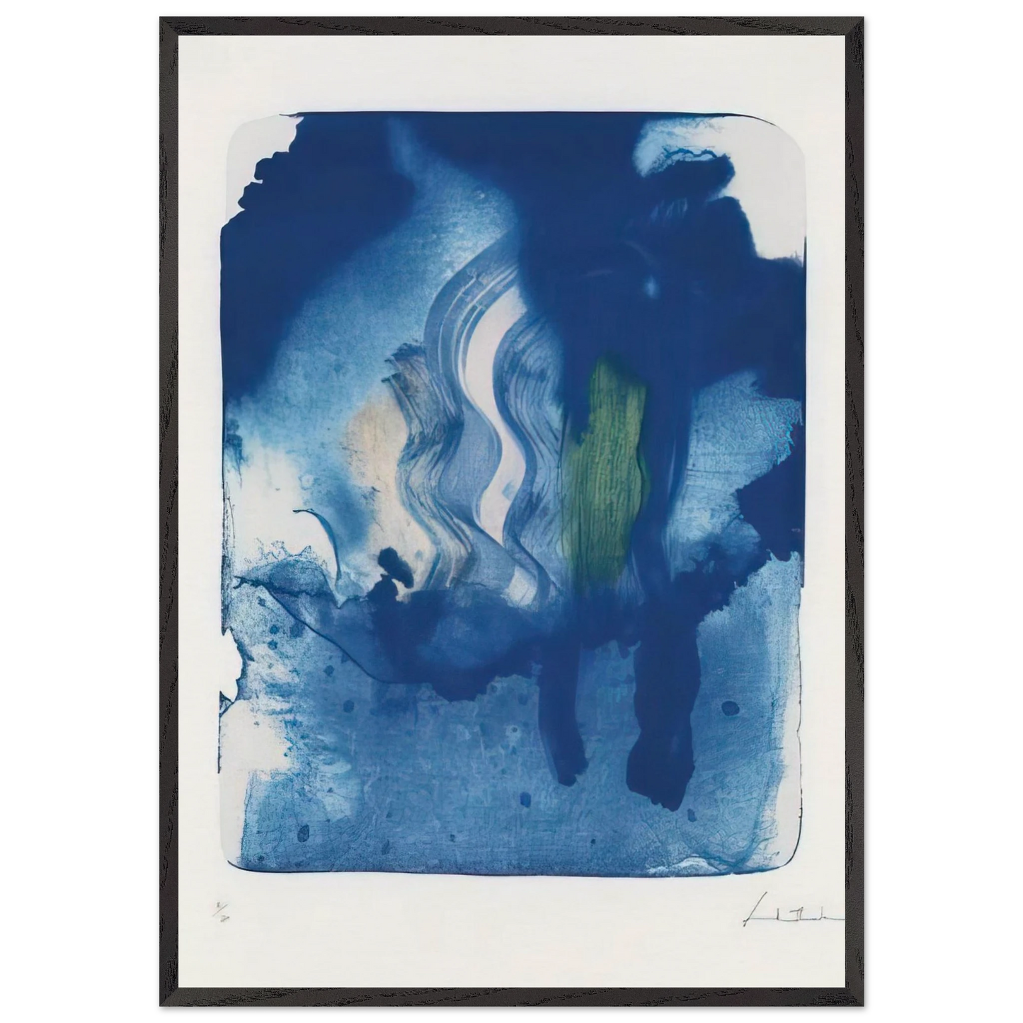 Reflections V - 1995 - Helen Frankenthaler Framed Art Print – Black Wooden Frame - Default Title - -Framed Art Print