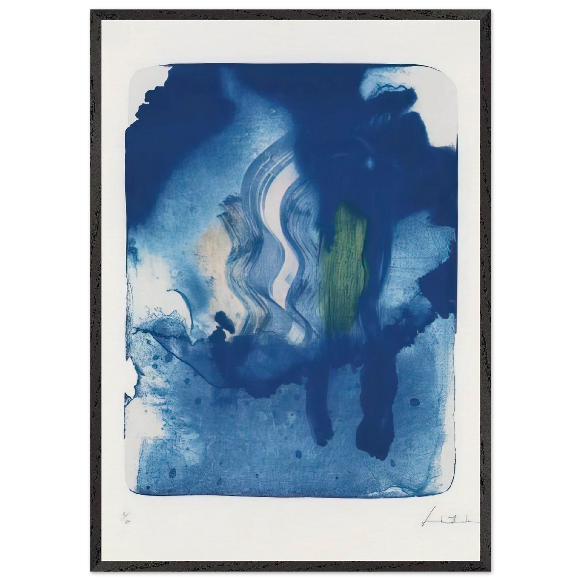 Reflections V - 1995 - Helen Frankenthaler Framed Art Print – Black Wooden Frame - Default Title - -Framed Art Print