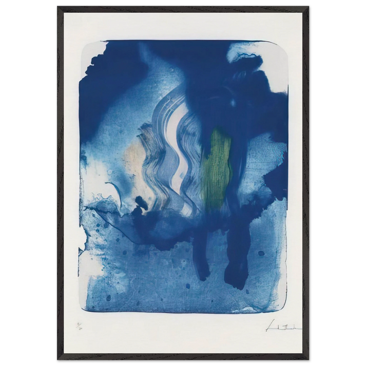 Reflections V - 1995 - Helen Frankenthaler 70x100 cm / 28x40 inches Framed Art Print – Black Wooden Frame