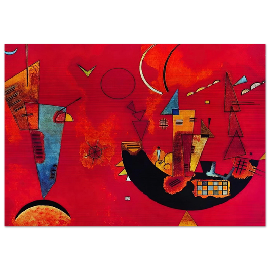 MIT UND GEGEN 1929 - Wassily Kandinsky Brushed Aluminum Print - 70x100 cm / 28x40 inches | Wassily Kandinsky Aluminum Print | Wassily Kandinsky Prints