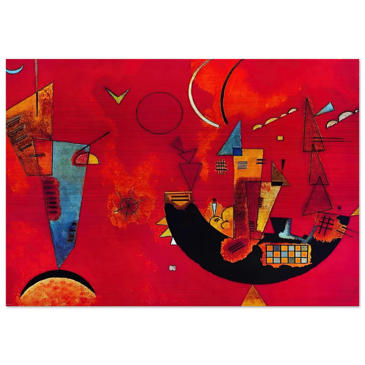 MIT UND GEGEN 1929 - Wassily Kandinsky Brushed Aluminum Print - 70x100 cm / 28x40 inches | Wassily Kandinsky Aluminum Print | Wassily Kandinsky Prints
