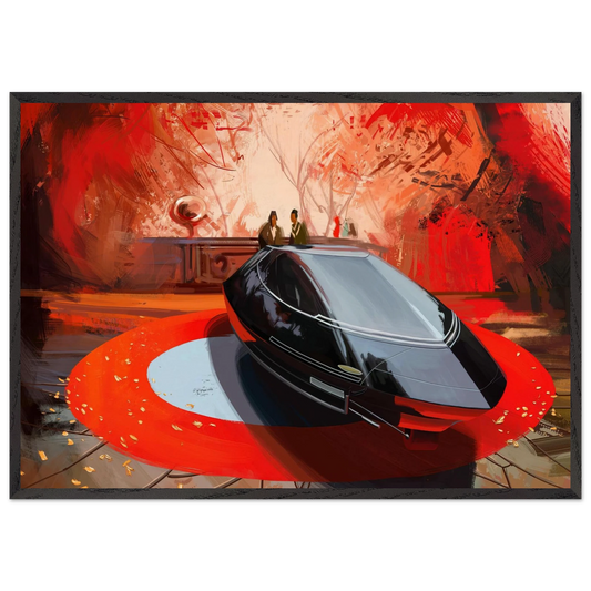 Syd Mead N9 - Syd Mead Framed Art Print – Black Wooden Frame - Default Title - -Framed Art Print