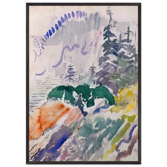 Marin Island - 1914 - John Marin Framed Art Print – Black Wooden Frame - Default Title - -Framed Art Print