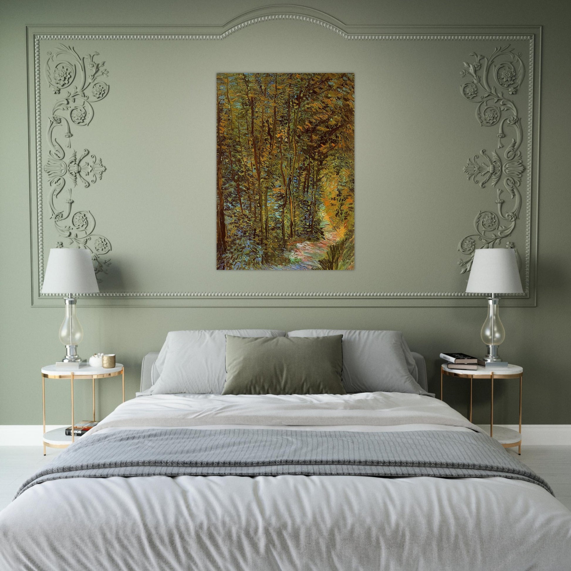 Path in the Woods - Vincent van Gogh Brushed Aluminum Print - 70x100 cm / 28x40 inches | Vincent van Gogh Aluminum Print | Vincent van Gogh Prints