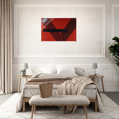 Blue Line - Sam Gilliam Acrylic Print - 70x100 cm / 28x40″ inches | Sam Gilliam Wall Art | Sam Gilliam Prints