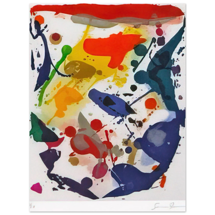 Sam Francis - Untitled 044  75x100 cm / 30x40inches Fine Art Poster