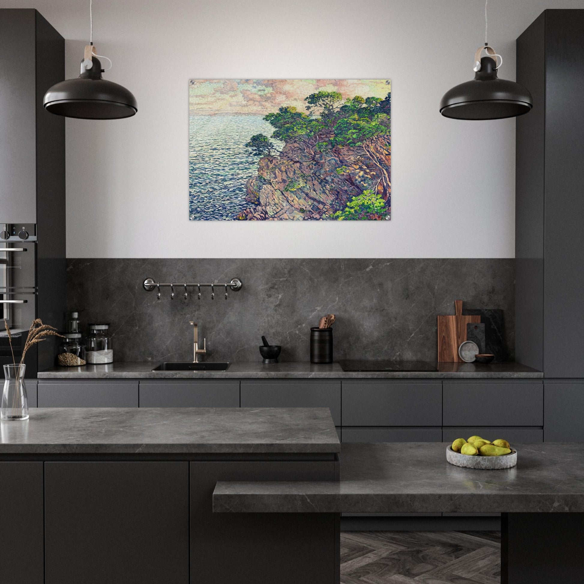 THE POINT OF ROSSIGNOL 1905 - Theo van Rysselberghe Acrylic Print - 70x100 cm / 28x40″ inches | Theo van Rysselberghe Wall Art | Theo van Rysselberghe Prints