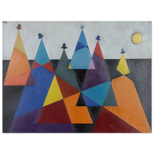Omar Rayo - Untitled Mountains - 1955 Fine Art Poster - Default Title