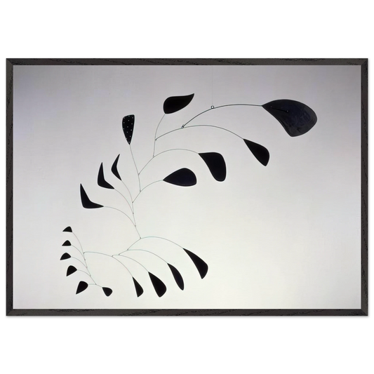 VERTICAL FOLIAGE 1941 - Alexander Calder Framed Art Print – Black Wooden Frame - Default Title - -Framed Art Print