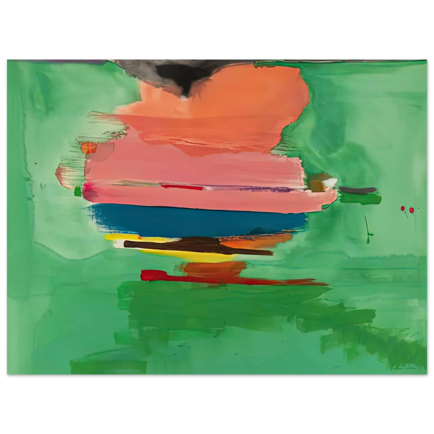 Helen Frankenthaler - Untitled, 1973- Wall Art - 60x80 cm / 24x32 inches - Fine Art Poster - -