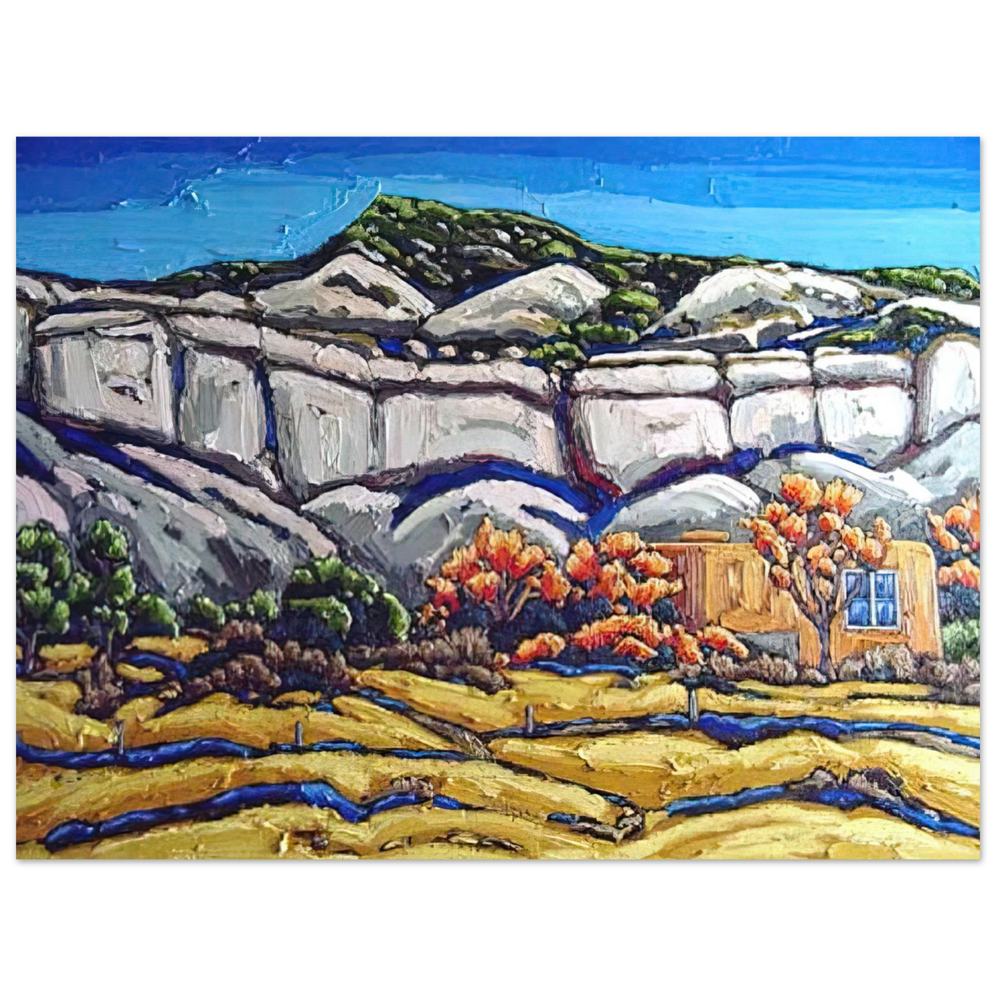 Georgia O'Keeffe - Ghost Ranch Painting Fine Art Poster - 13x18 cm / 5x7 inches