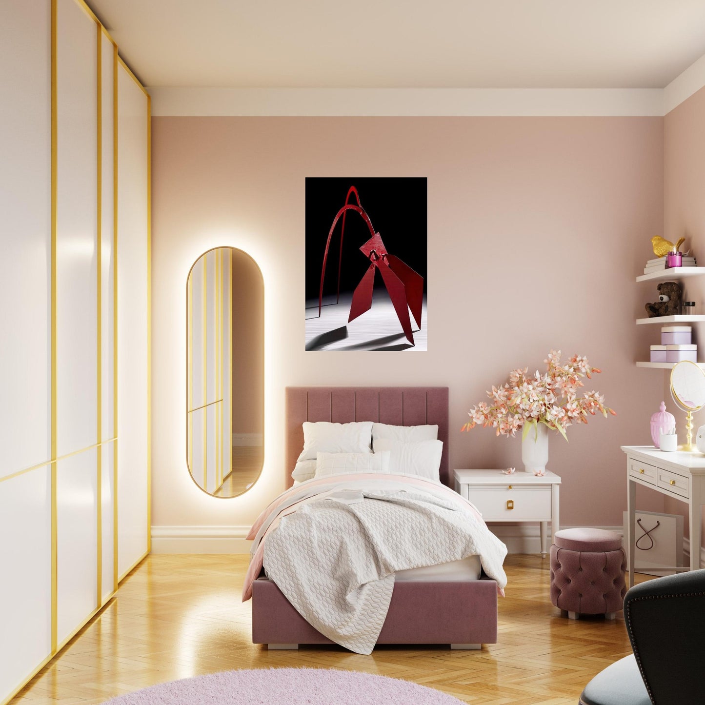 MAQUETTE FOR FLAMINGO 1972 - Alexander Calder Brushed Aluminum Print - 70x100 cm / 28x40 inches | Alexander Calder Aluminum Print | Alexander Calder Prints